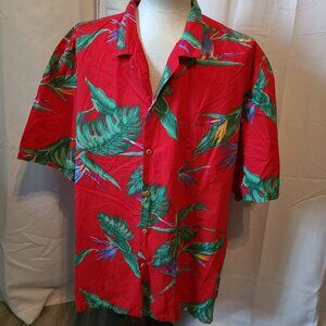 Mens Paradise Found S/S button front Hawaiian shirt - 4XL - Birds of paradise
